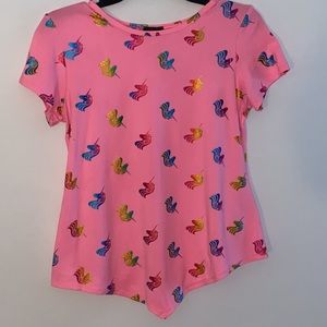 Girls unicorn pink short sleeve T-Shirt size 14/16